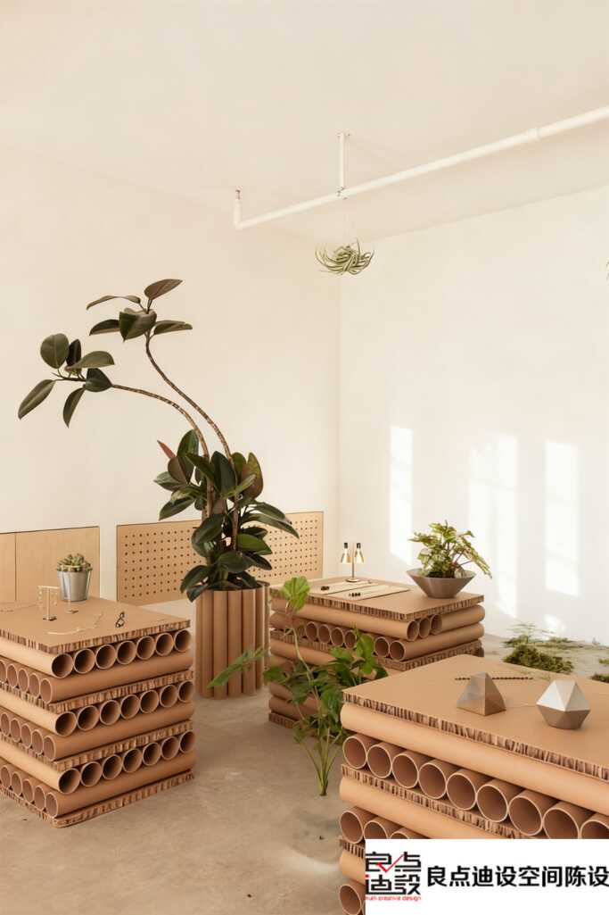 工业风玩腻了?看看这家用瓦楞纸“叠”出质感的咖啡店!